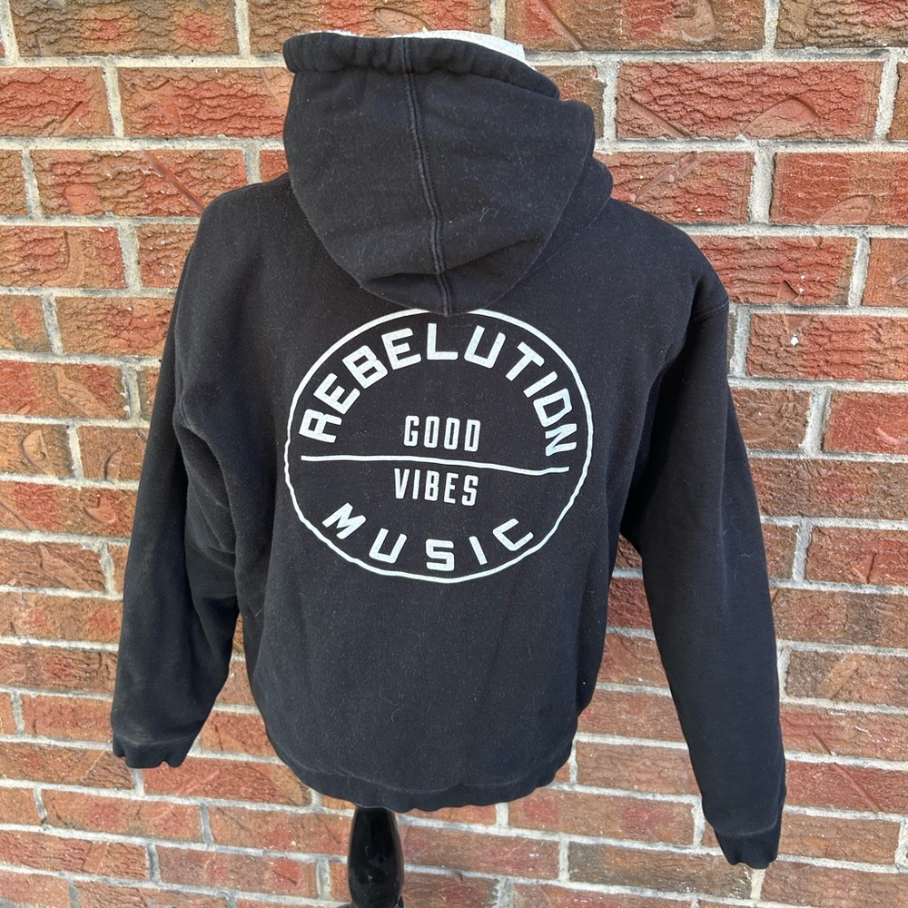 Unisex hoodie- rebelution concert hoodie Sherpa lined